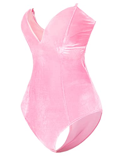 Anime Womens Bunny Girl Costume One Piece Bodysuit Halloween Cosplay Catsuit Bunny Headband Stockings Set