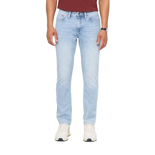 DUER Men's Performance Denim Athletic Taper Jean, Desert Stone Blue, 33W x 30L