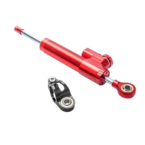 Amortisseur de direction en aluminium rouge avec kit support pour amortissement moto