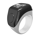 Anillo contador digital inteligente con alertas de vibración para un seguimiento eficaz de la oración y uso diario (blanco)