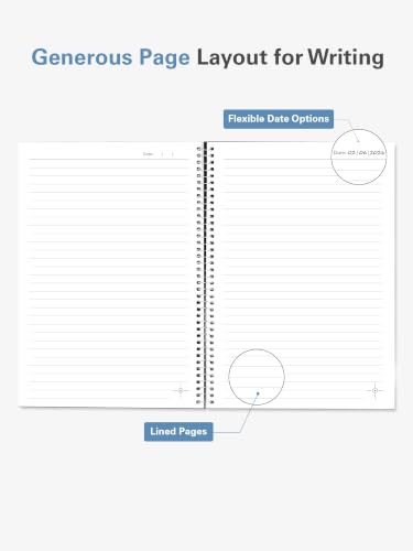 Image of DOODLE B5 Spiral Notebook Set of 5 | 7 x 10 Inch Large Ruled Notebooks | 160 Lined Pages, 80 GSM Thick Paper | Soft Cover Journal for Study, Office, Work & Note Taking (AXIS)
