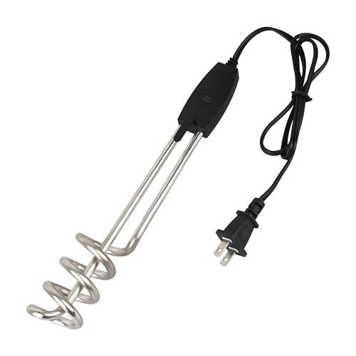Stainless Steel Immersion Heater/Submersible Water Heater,1000W-110V Portable Electric Immersion Water Heater fit for Home Kitchen/Outdoor Camping/Bathtub/Bucket Heater