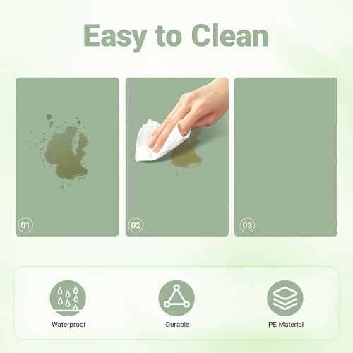 Image of Childom 2 Pack Sage Green Tablecloths,54 inchx108 inch Plastic Table Cloth Disposable for Rectangle Tables,Sage Green Table Cover for Dinner Outdoor Picnic Birthday Bridal Wedding Baby Shower Party Decoration