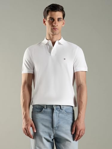 Image of Solid Regular fit Cotton Polo t-Shirt