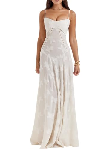 French Lace Maxi Dress Strappy Slim Square Neck Delicate Jacquard Maxi Dress