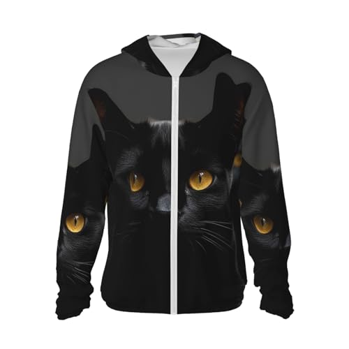 Sudadera con capucha de protección solar negra miniatura 1