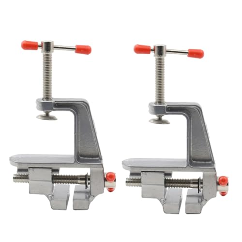 Happyyami 2個 ミニベンチクランプ 卓上用軽量アルミ製バイス 多用途彫刻用小型固定具 ジュエリー工作模型電子部品作業に