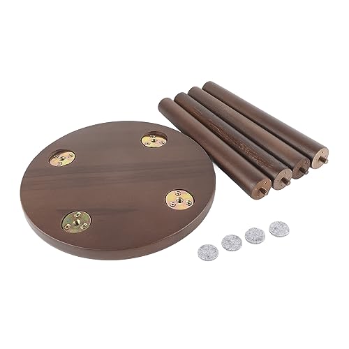 Mtlavishness Taburete De Madera Multiusos para Niños Lindo Banco Pequeño Asiento para Niños con Cuatro Patas Estables Madera De Pino Natural para Uso En El Hogar Jardín Baño (Taburete Redondo montado