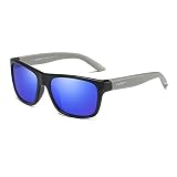 DUBERY Sports Polarized Sunglasses for Men Women Square Outdoor Driving Sun Glasses D182 (Sand Black