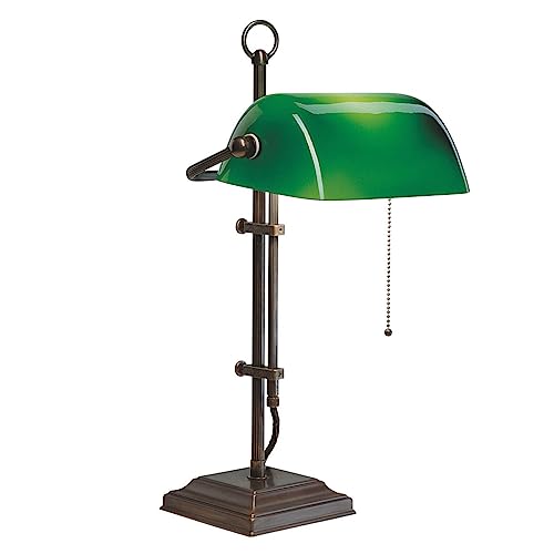 Bankerlampe Schreibtischlampe Berliner Messing Antik W2-99gr A