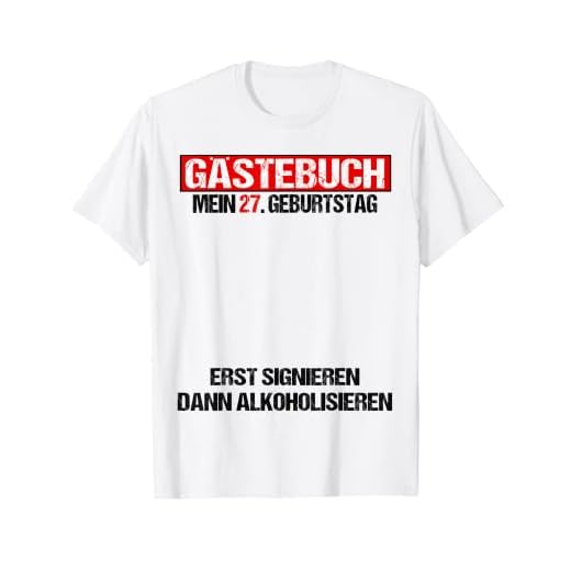 Libro de visitas 27 cumpleaños hombre mujer divertido 27 cumpleaños decoración Camiseta