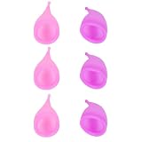 BRIGHTFUFU Flexible Menstruationstassen 6 Stück 30ml aus Silikon für weibliche Nutzerinnen beim Wandern und Übernachten