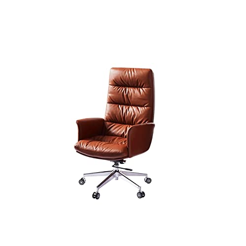 QUSYZD Silla de Jefe Sillas ejecutivas gerenciales Silla de Oficina Silla ergonómica con Respaldo Silla de computadora Silla de Cuero Silla giratoria Interesante,
