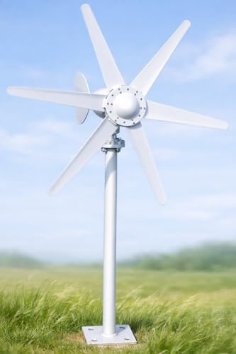 800W Wind Turbines Generator Kit, 12V/24V White Wind Turbine Kit,