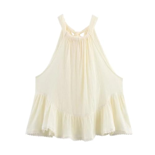 Chaleco de verano para mujer con cuello colgante y hombros descubiertos