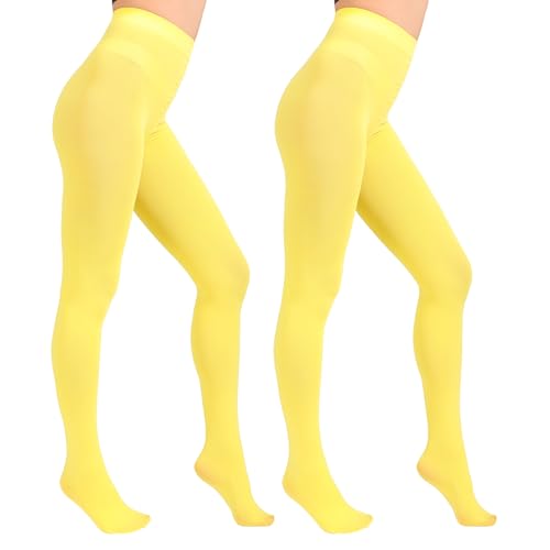 Image of Paralinda 2 Pairs Women's Solid Color Tights 80D, Soft Opaque Microfiber Tights