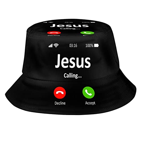 Christian Jesus Cross Bucket Hat for Adults Men Women Teenagers