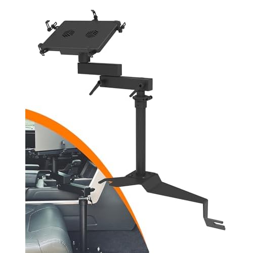 MELIPRON Truck Laptop Mount Fit for Jeep Wrangler JL 2018-2024 Vehicle Laptop Stand Holder for Passenger Seat Fit Laptops Up to 17" V11