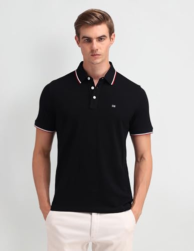 Image of Arrow Sports Men Solid Regular Fit Polo Shirt