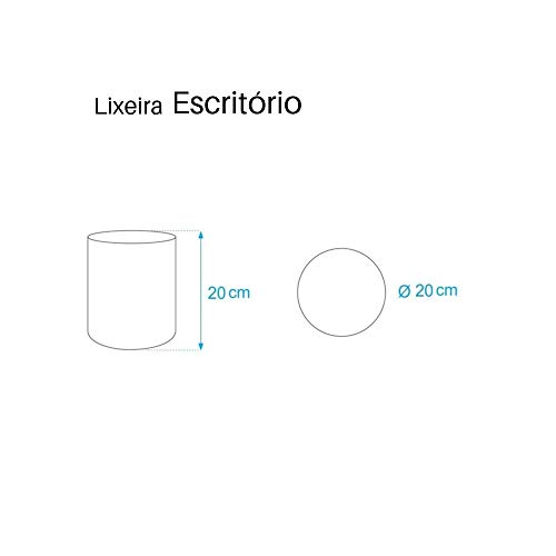 Lixeira para Escritório Branca 20 x 20cm