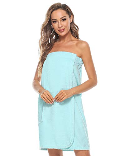 Kniffi Women's Spa Wrap & Hair Towel Body Wrap Adjustable Closure Bathrobe2