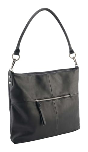 Sac à épaule FREDsBRUDER Beyond Hobo en cuir noir véritable