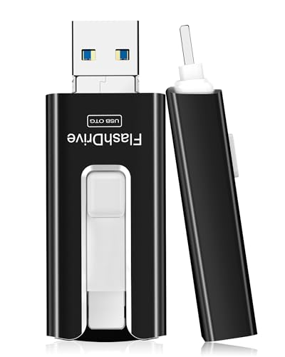 #VerdientProvisionen<br>USB Stick 32 GB für Phone 4 in 1 Flash Laufwerk für Phone/Pad/Android/PC Mit Einem klick Daten kopieren Speicherstick Stabile Datentransfer Schwarz