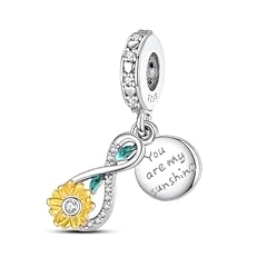 sunflower figure eight set of two dangle charms