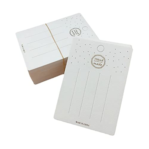 AKOAK Hairpin Display Card, 100 Pieces, Bow-tie Design, for Hairpin Accessories Display and Organization, White, 7.5x10.5cm