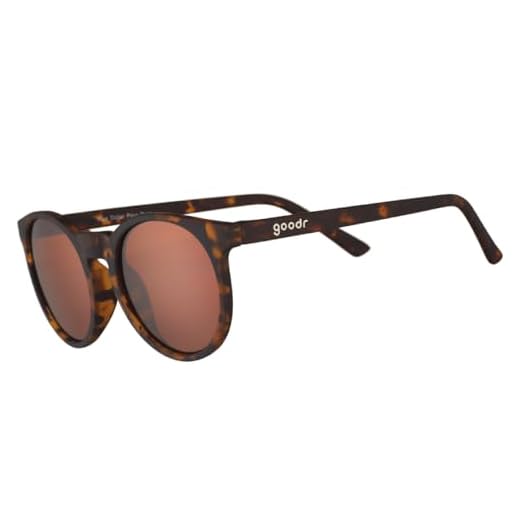 goodr Nine Dollar Pour Over Polarized Round Sunglasses for Men & Women, Small Sized (Circle G), Brown Translucent Frames with Brown Non-Reflective Lens, UV400 Protection, No Slip, No Bounce