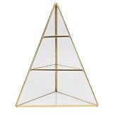 Holibanna Pyramid Jewelry Organizer 3 Tier Jewelry Display Stand Geometric Ring Display Case Box for Necklaces Bracelets Earrings 18 * 12. 8 * 21cm