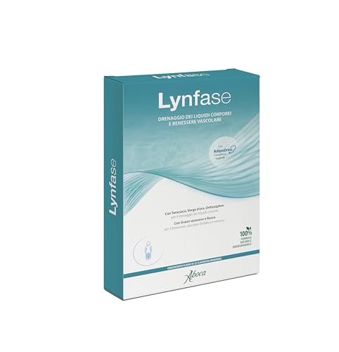 Aboca Lynfase Concentrado Fluido 12 Viales Monodosis – Drenaje de los líquidos corporales y bienestar vascular – Con diente de león, vara de oro, ortosifón, trigo sarraceno y rusco