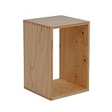 イエノLabo. あられ組シェルフ Sサイズ（収納 スリム 組み立て不要 レイアウト自由）木製/幅22.2）… (ナチュラル)