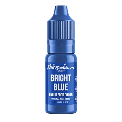 Dekozauber24 Blue food colouring - 11 ml highly concentrated and food-safe liquid food colouring for cakes drinks fondant & more - vegan sugar free and taste neutral