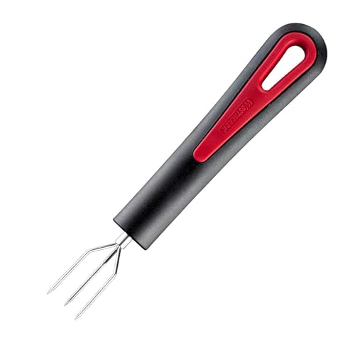 Westmark Pellkartoffelgabel mit 3 Zinken, Länge: 16,3 cm, Rostfreier Edelstahl/Kunststoff, Gallant, Schwarz/Rot, 291422E1