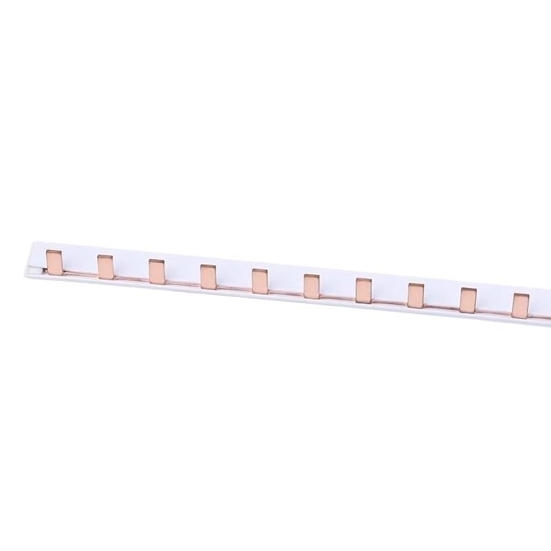 1 PCS DF Type busbar 2p Switch Copper busbar Circuit Single Horsepower 1p Terminal Block Current Guide Strip with end Cap(DF-1P 63A-24 Circuits)