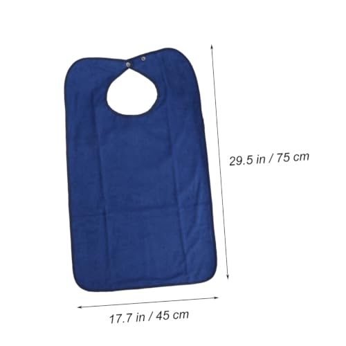 Babero para adultos lavable azul de doble capa impermeable protector de ropa 2