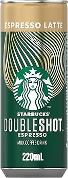 Starbucks Double Shot Espresso Latte Coffee Drink, Pack Of 6, (6 x