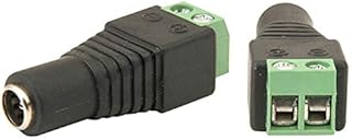 2.1mm DC Socket Power Female Connector Adapter Barrel Screw Terminal Adaptor Compatible with CCTV Security Camera, IP Camera, DVR Standalone, LED Strip Monitors, Car Rearview Monitor System Video