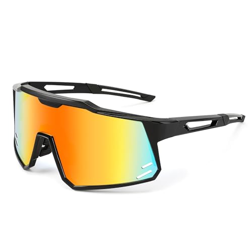 FEISEDY Sports Sunglasses Wraparound 80s Visor Men Women Outdoor Shield Baseball Sunglasses B41252