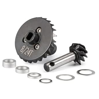 Amazon.com: Machined SCX10 Helical Gear Underdrive Overdrive Gear 8/24T ...