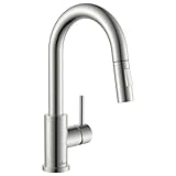 APPASO Bar Sink Faucet, Stainless Steel Kitchen Sink Faucets with Pull Down Sprayer 2 Modes, Modern Single Handle High Arch, Utility Faucet for RV Camper Outdoor, Brushed Nickel