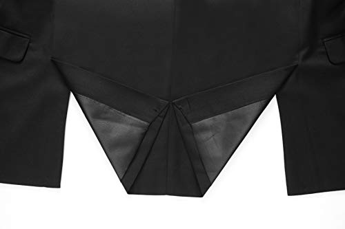 Mogu Mens 2 Piece Suit Slim Fit Double Breasted Blazer And Pants Solid Color Prom Tuxedo Us Size Blazer 44/Pants 40 Black #TOP6