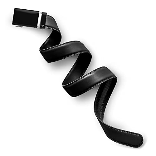 Mission Belt Mens Ratchet Belt - 35mm Black Buckle/Black Leather Large (36-38)