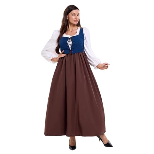 Vestido medieval mujer con corset reductor ajustable y falda de vuelo