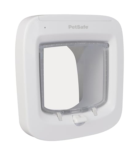 PetSafe, Microchip Activated Cat Flap, Exclusive Entry, Easy Install, 4 Way Manual Locking, Energy Efficient, Draught Excluder, Convenient - White