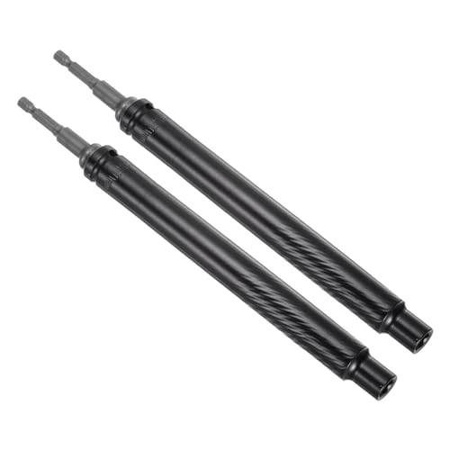 CoCud Llave de Vaso Hueca Extra Larga, Tamaño de 10mm, Longitud de 200mm, Vástago Hexagonal de 1/4", Adaptador de 73mm, 6 Puntos, para Tuercas de Potencia de Pozo Profundo, 2 Piezas