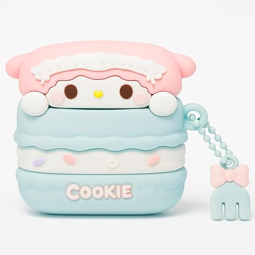 Image of Emoh Roced Case for AirPodS 4 (2024) with Keychain (ANC), Cute Cartoon Shockproof Protective Cover Compatible with Apple AirPods 4th Generation 2024 for Women and Boys (Cookie)