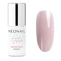 NEONAIL Nagellack, semi-permanent, Base Coat, 7,2 ml, UV-Gel-Lack, semi-permanent, Cover Base Protein Sand Nude Base Nagellack, UV-Gel, Nail Art