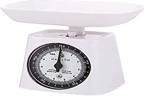 Terraillon Bilancia Meccanica da Cucina, Bilancia per Alimenti, capacità 5 kg, Graduazione 1 g, Ciotola Rimovibile e Tara Manuale
